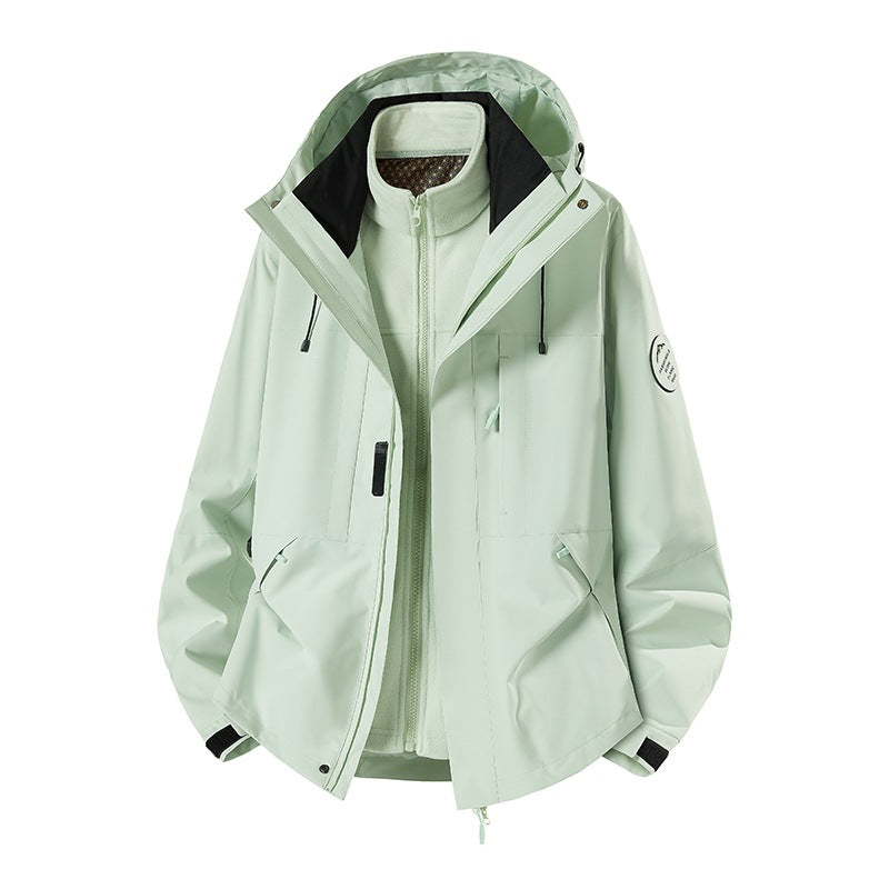 Herren Wetterfeste technische Softshell‑Trekkingjacke mit Kapuze und isolierendem Inneneinsatz Drune