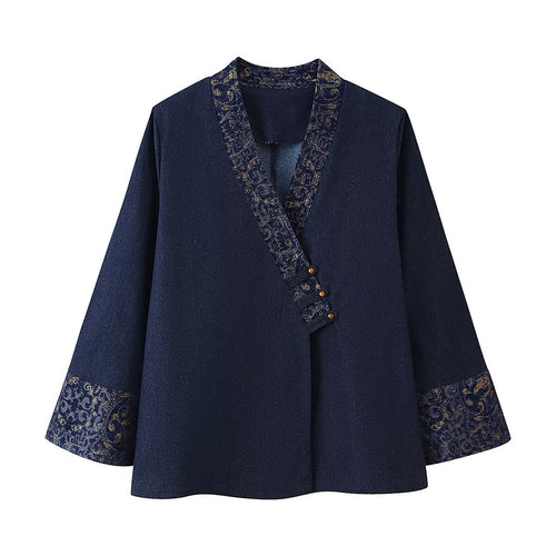 Damen elegante Jacke mit verzierten Ärmeln Drune