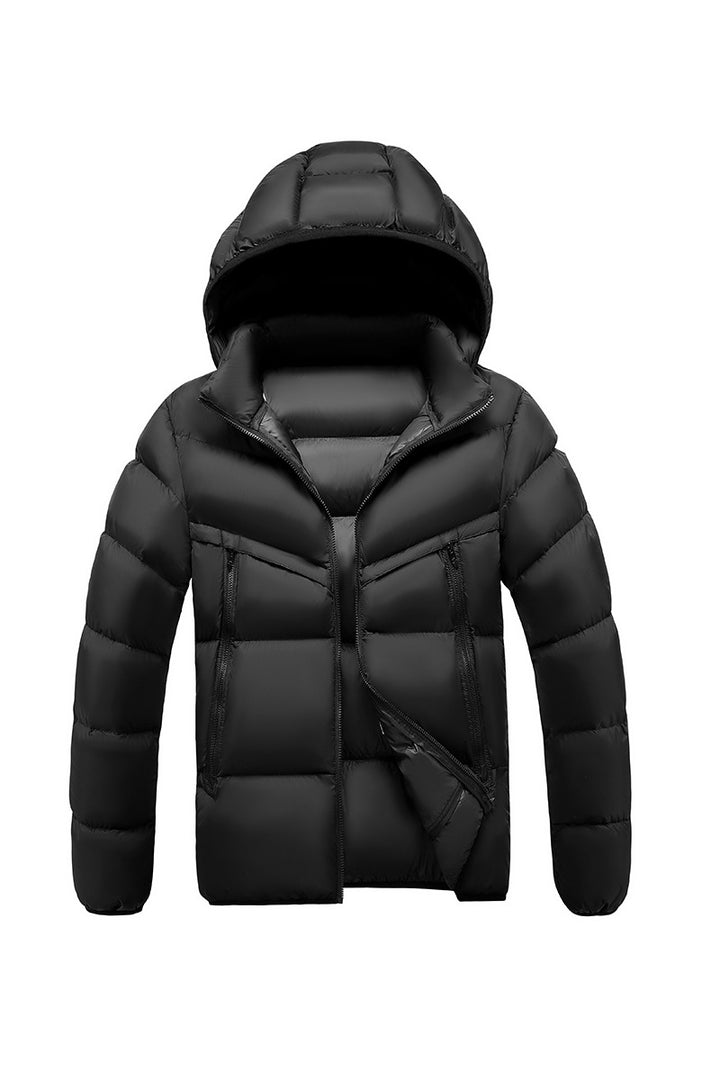 Herren Stepp-Außenjacke mit Kapuze, Farbabsetzungen und wasserabweisender Isolierung Drune