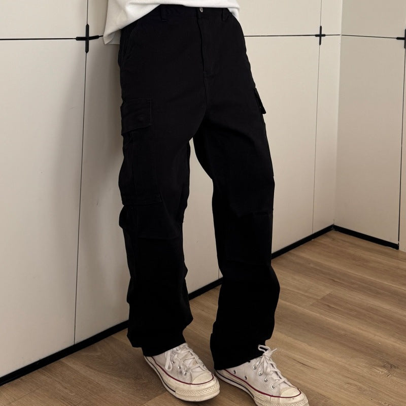 Damen Modische Cargo-Hose mit weitem Schnitt Drune