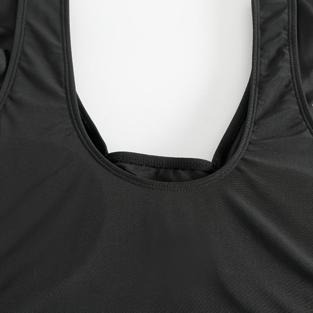 Damen figurbetonter Badeanzug mit elegantem Rüschendesign Drune