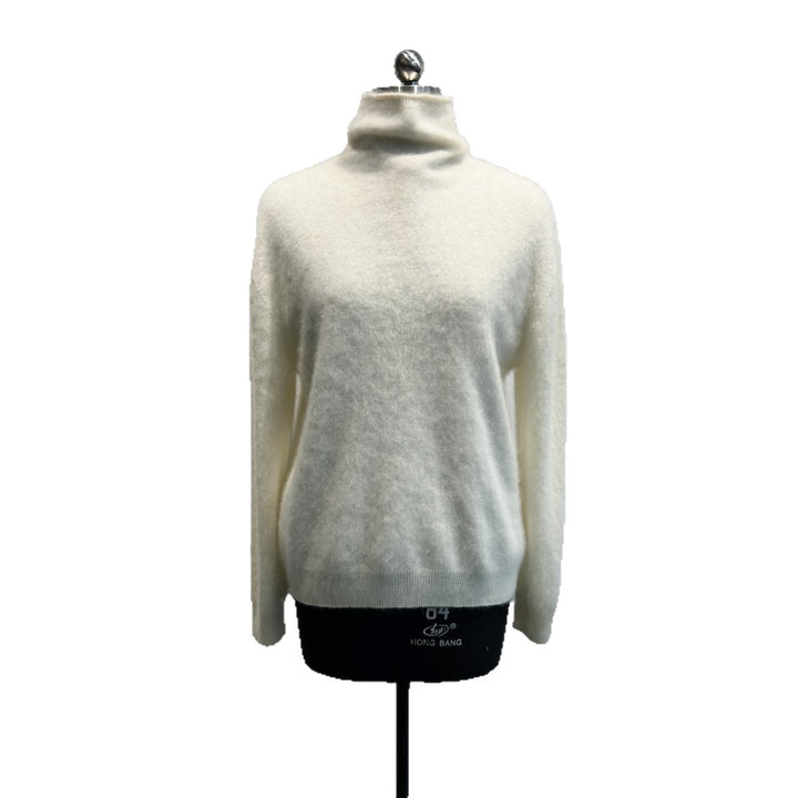 Damen Gemütlicher Rollkragen Strickpullover Drune