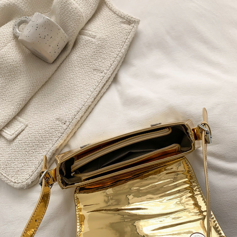 Damen Sleek Metallische Clutch Tasche Drune