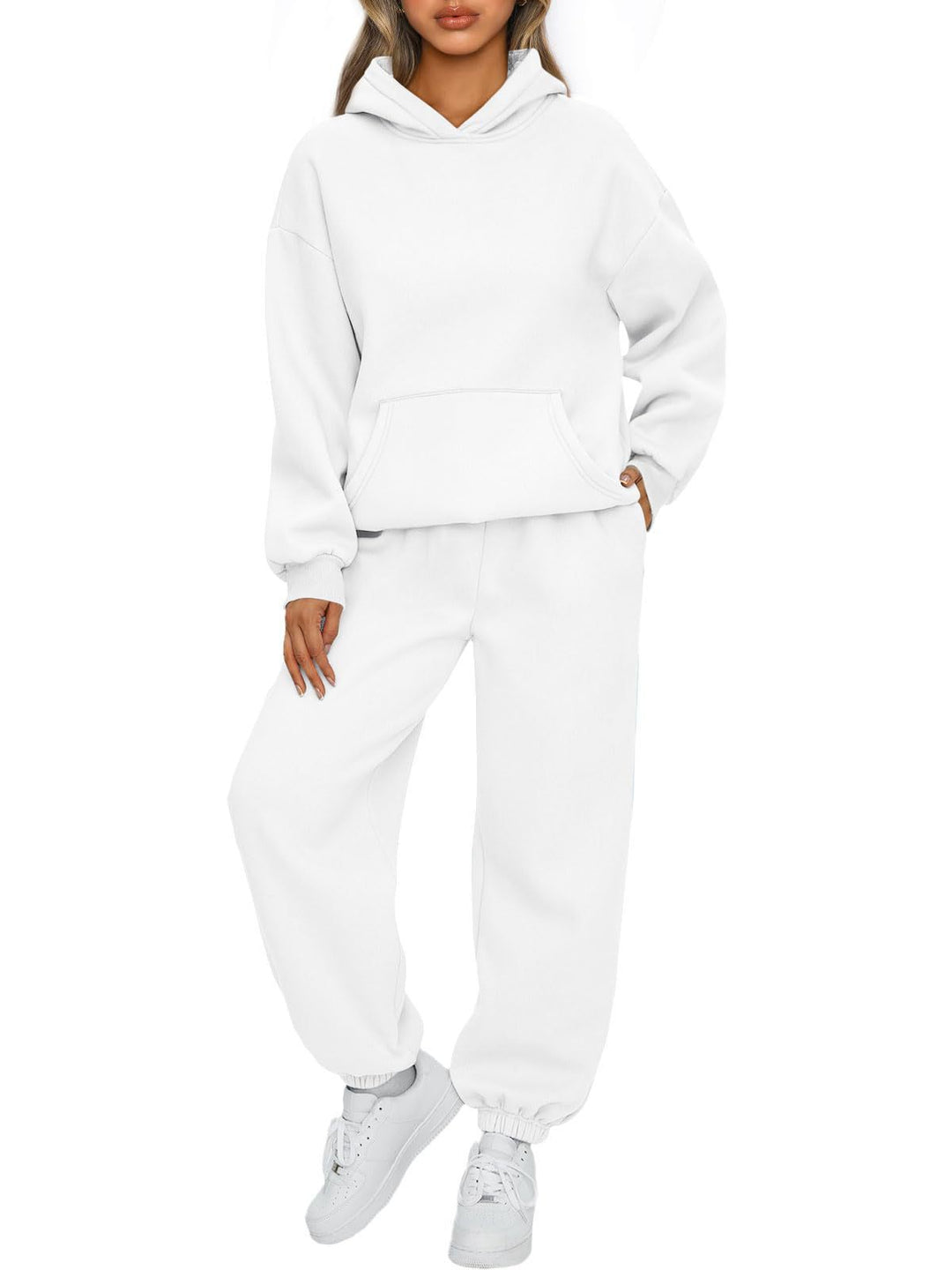 Damen nan gemütliches Oversize Hoodie und Jogginghose Set aus weicher Baumwollmischung Drune