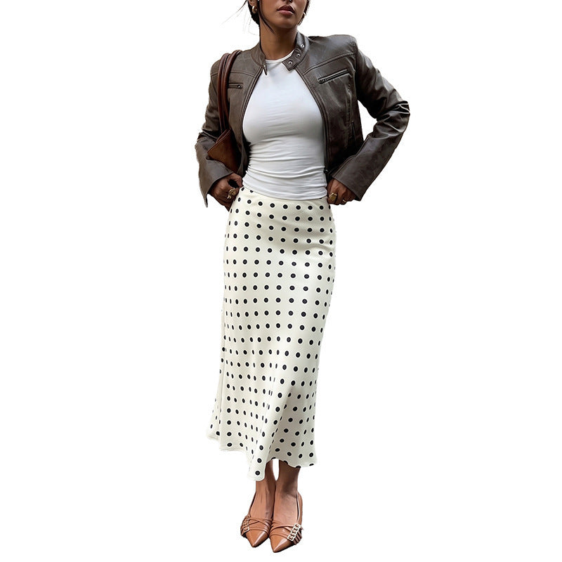 Damen Maxirock mit Punkten und elegantem Schnitt Drune