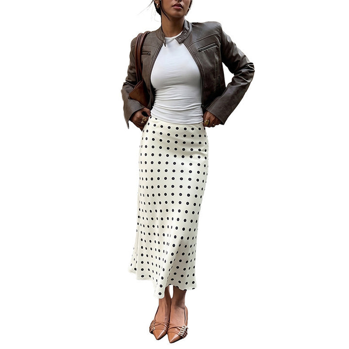 Damen Maxirock mit Punkten und elegantem Schnitt Drune