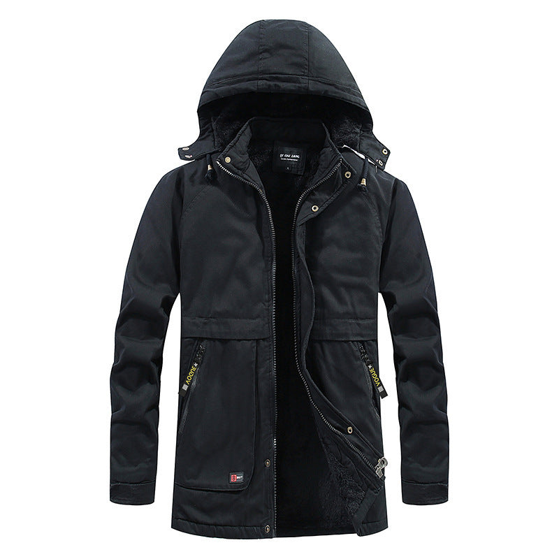 Herren Urbaner Fieldparka mit durchgehendem Teddyfleece‑Futter und Mehrfachtaschen Drune