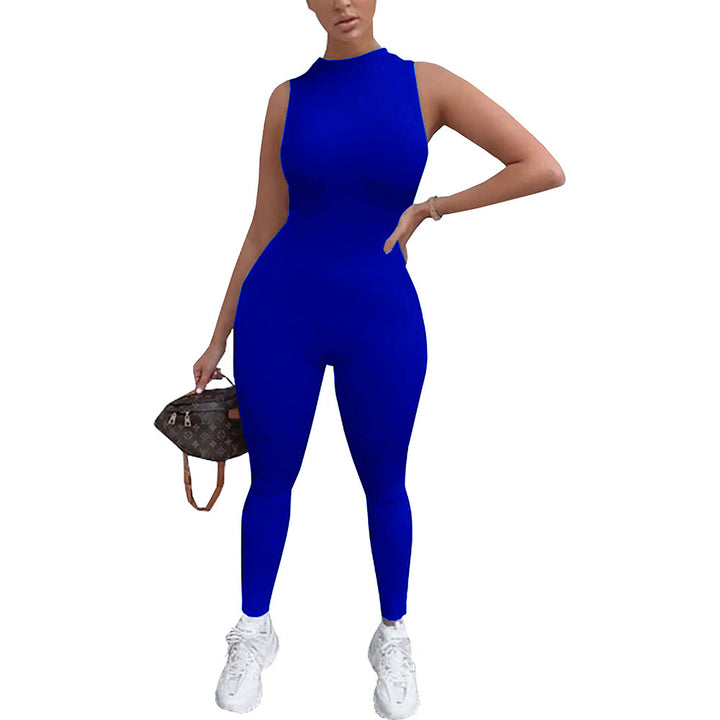 Damen All-in-One Jumpsuit mit tiefem Ausschnitt und figurbetontem Schnitt Drune