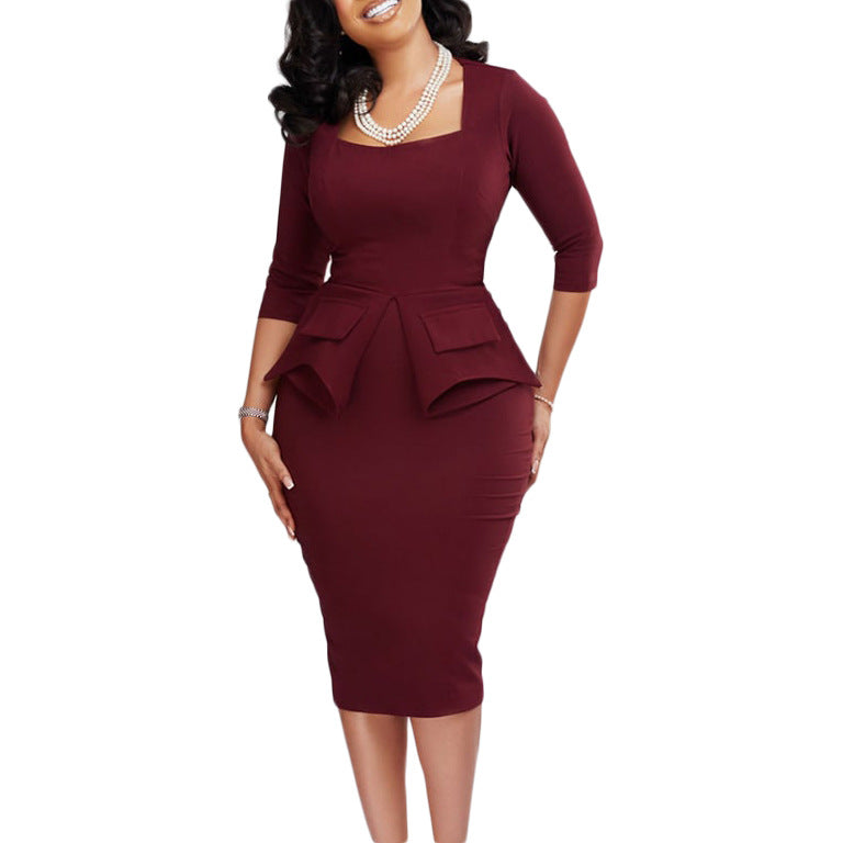 Damen figurbetontes Businesskleid Drune