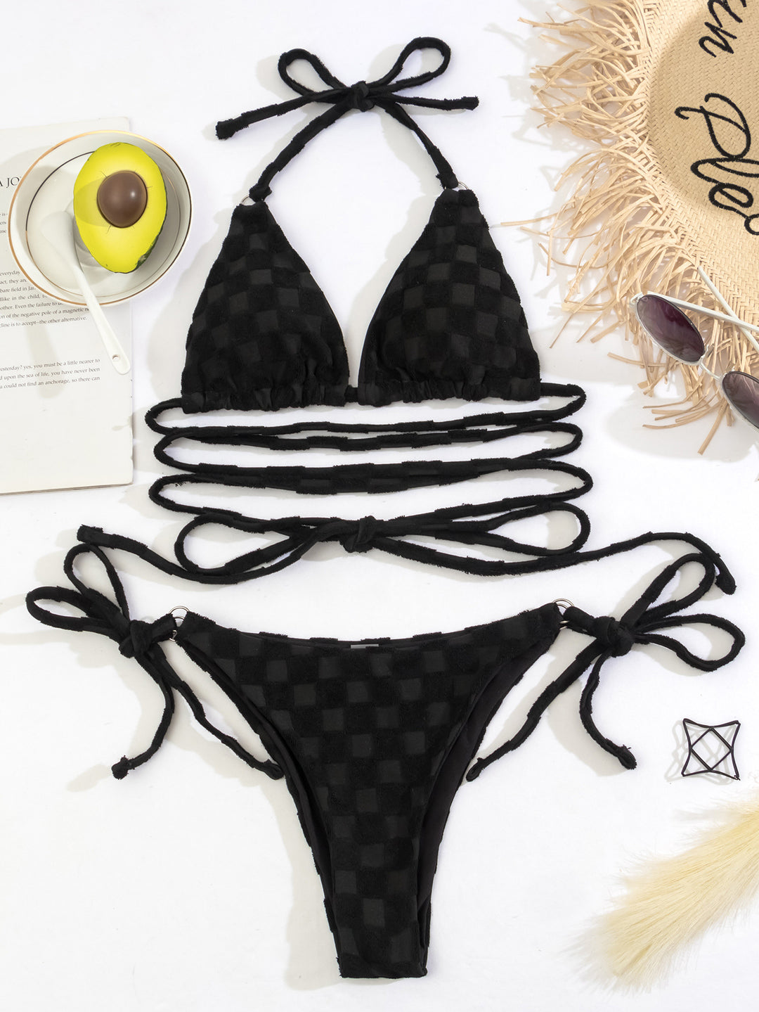Damen Triangel-Bikini mit raffinierten Bindungselementen Drune