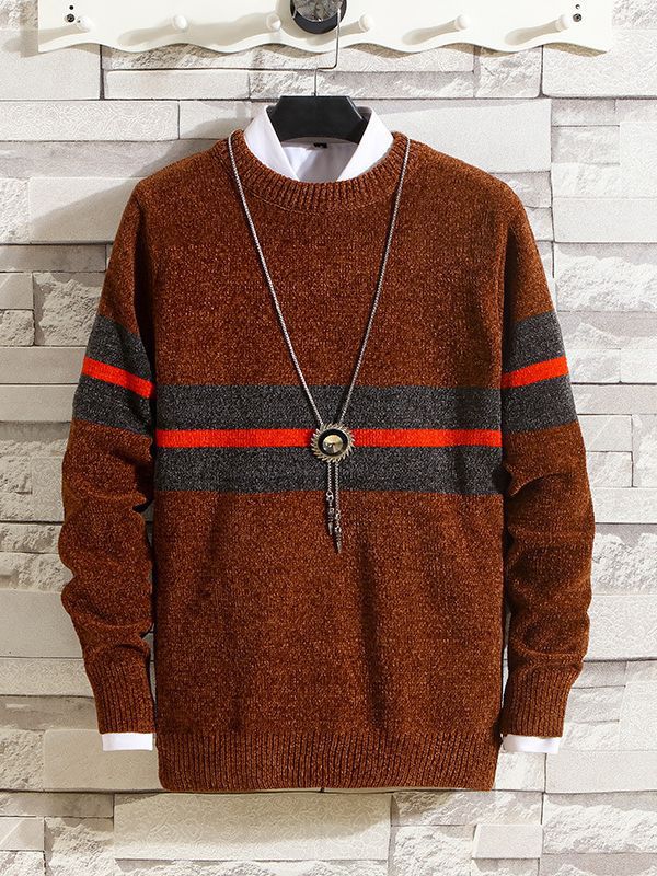 Herren modischer Pullover mit gestreiftem Design und hohem Komfort Drune