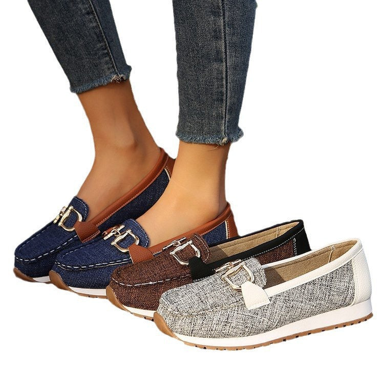 Damen Angesagte Plateau‑Loafer mit Gold‑Horsebit und gepolstertem Komfortfußbett Drune