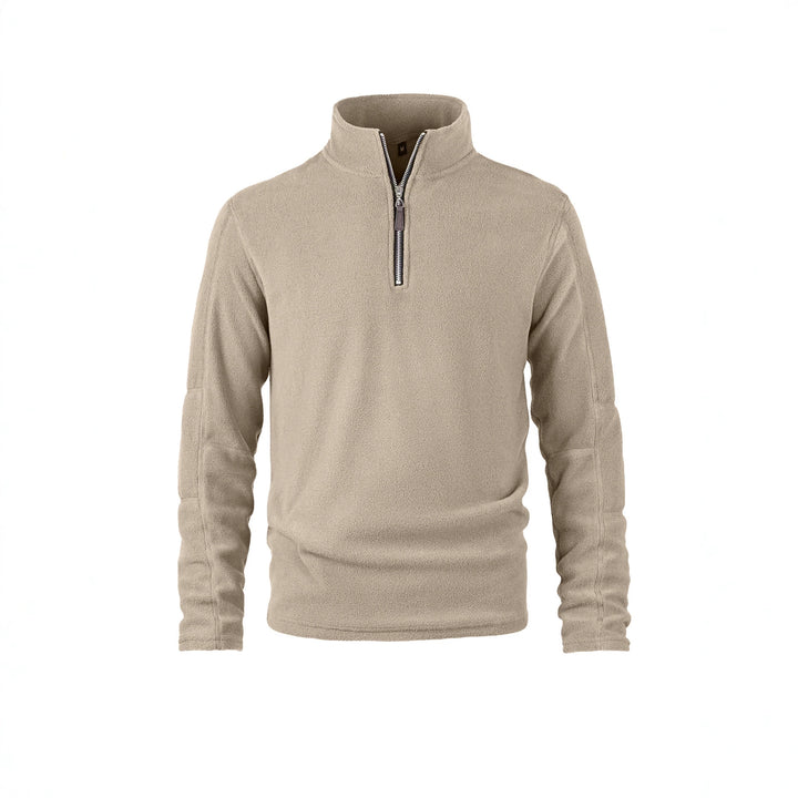 Herren Fleecepullover mit halbem Reißverschluss und Stehkragen Drune