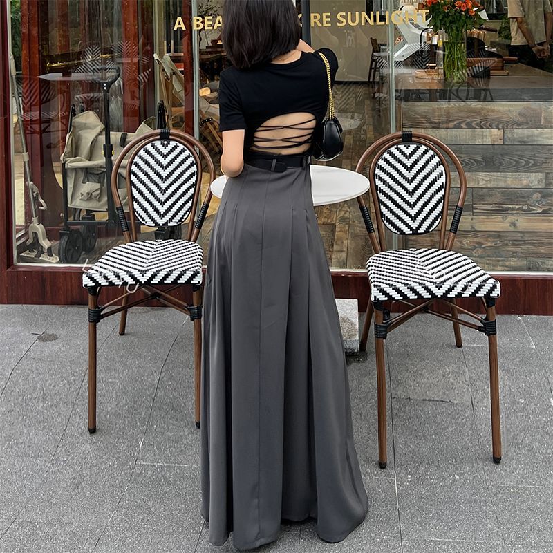 Damen Elegantes Maxikleid mit offener Rückansicht Drune