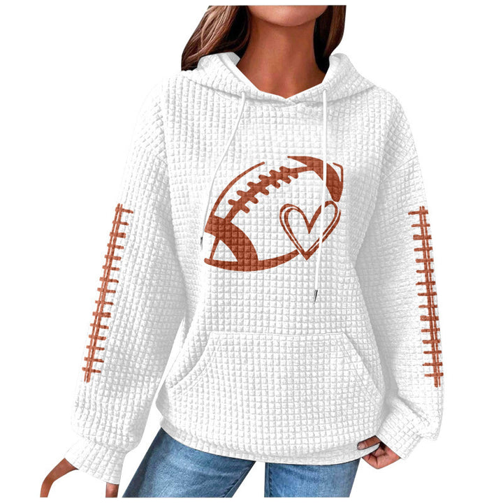 Damen Bequemer Kapuzenpullover mit Herzmotiv Drune