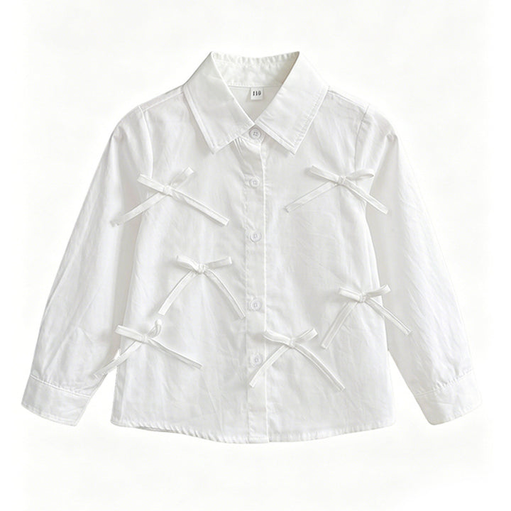 Mädchen Bluse mit liebevollen Schleifendetails Drune
