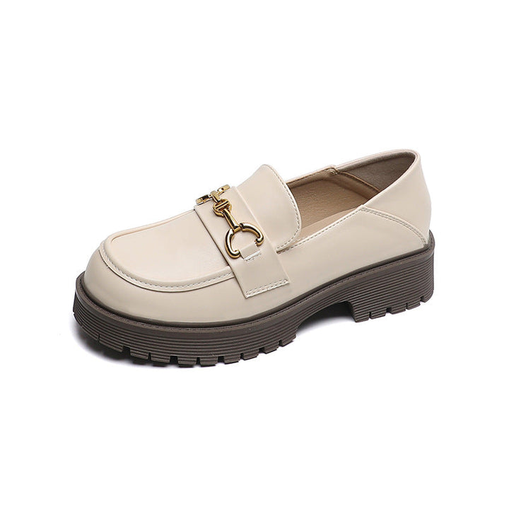 Damen Mokassin-Schuhe mit modischer Schnallenverzierung und robuster Sohle Drune