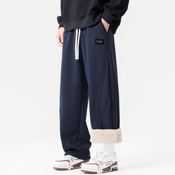 Herren Bequeme und lässige Freizeithose mit Fleece-Innenfutter