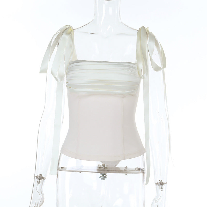 Damen Bandeau-Oberteil mit feinen Rüschendetails Drune