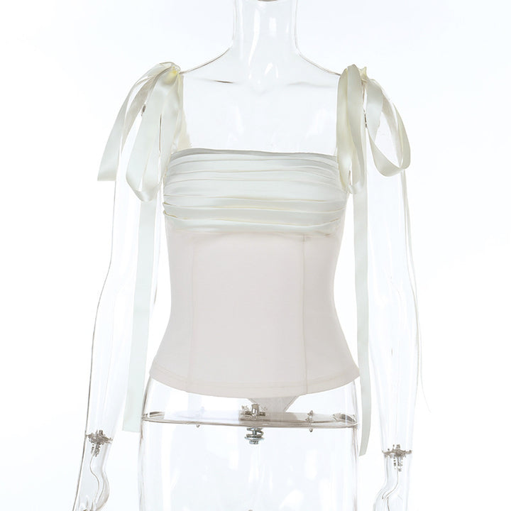 Damen Bandeau-Oberteil mit feinen Rüschendetails Drune