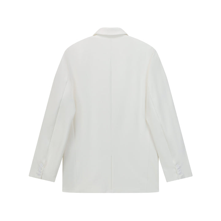 Damen Oversize Blazer mit Reverskragen, Zweiknopfleiste und Pattentaschen Drune