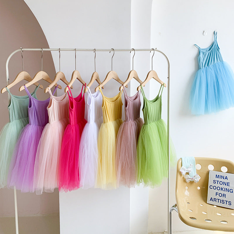 Mädchen Tüll Skater Tanzkleid Drune