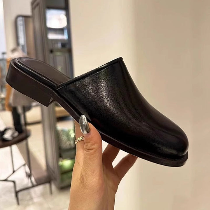 Damen elegante Pantoletten mit weichem Lederoberteil und komfortabler Innensohle Drune