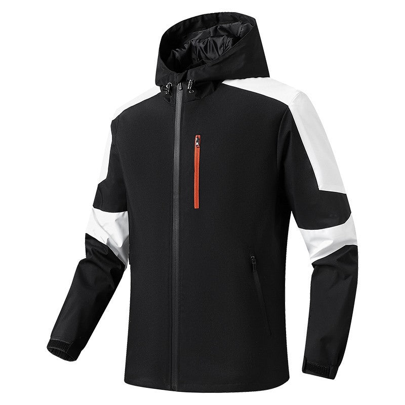 Herren Atmungsaktive Softshell-Trekkingjacke mit Kapuze und wasserdichter Membran Drune