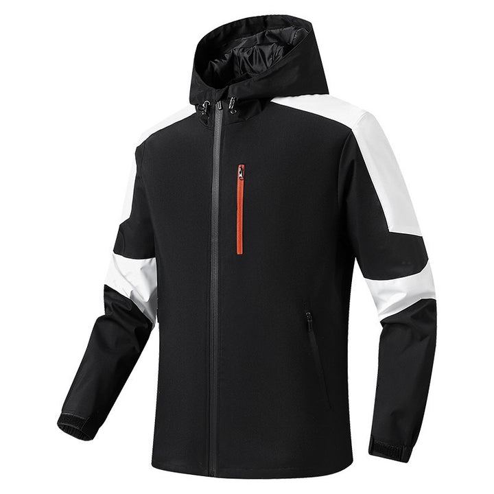 Herren Atmungsaktive Softshell-Trekkingjacke mit Kapuze und wasserdichter Membran Drune