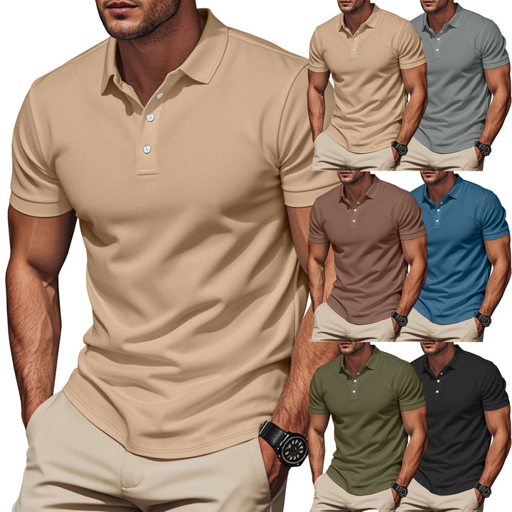 Herren nan Pima-Baumwoll-Polo mit Kentkragen, schmaler Silhouette und verstärkter Knopfleiste Drune
