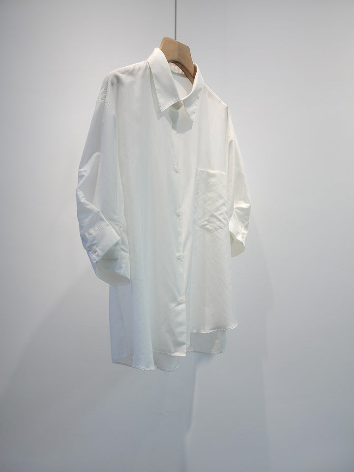 Damen Klassische Oversized Knopfhemd Drune