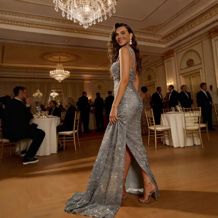 Damen Abendkleid mit funkelnden Pailletten Drune