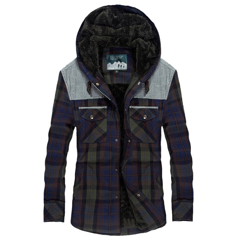 Herren Flanellhemdjacke mit Teddyfutter Drune