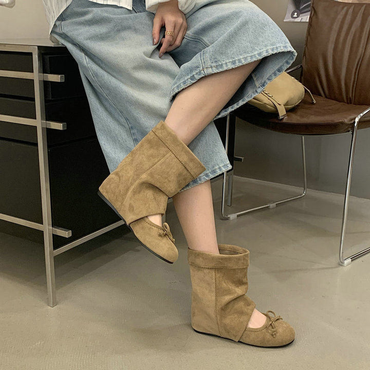Damen Modische und bequeme Ballerina Boots Drune