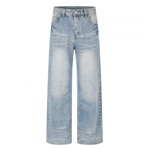 Damen Kurz geschnittene High‑Waist Culotte-Jeans mit weitem Bein, Retro‑Wash und softer Denimqualität Drune