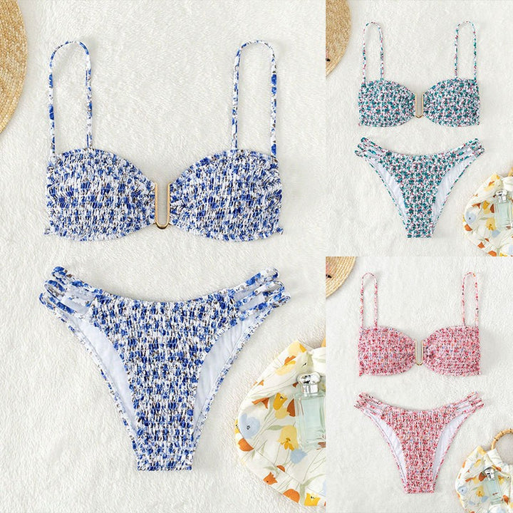 Damen Bikini-Set mit raffinierten Rüschendetails und trägerloser Konstruktion Drune