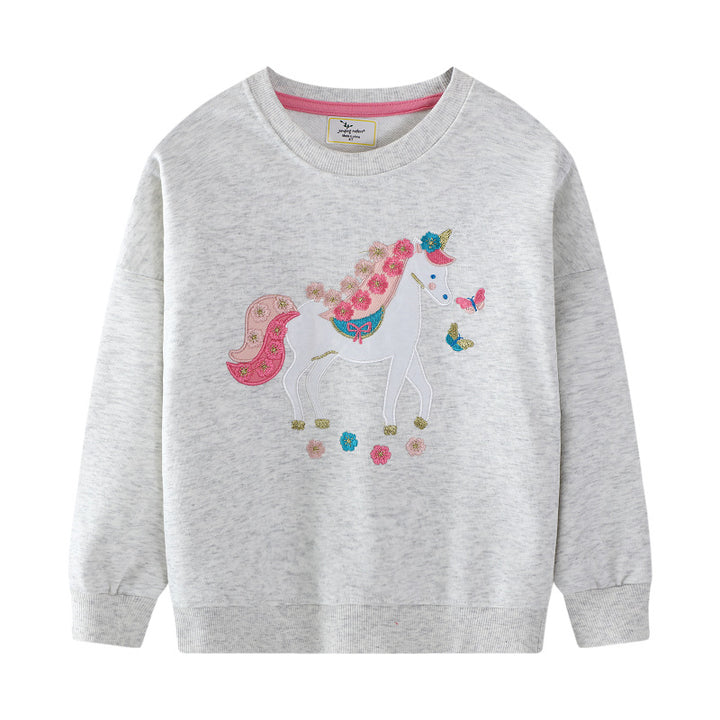 Mädchen Sweatshirt mit zauberhaftem Einhornmotiv Drune