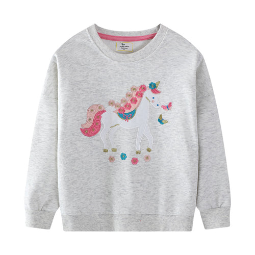 Mädchen Sweatshirt mit zauberhaftem Einhornmotiv Drune