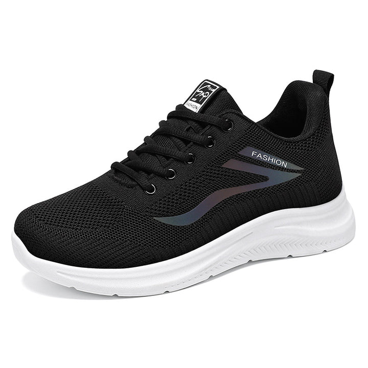 Unisex nan leichte Strickfreizeitsneaker mit gepolsterter Fersenstütze und rutschfester Profilsohle Drune