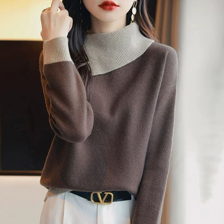 Damen Pullover mit modernem Stehkragen Drune