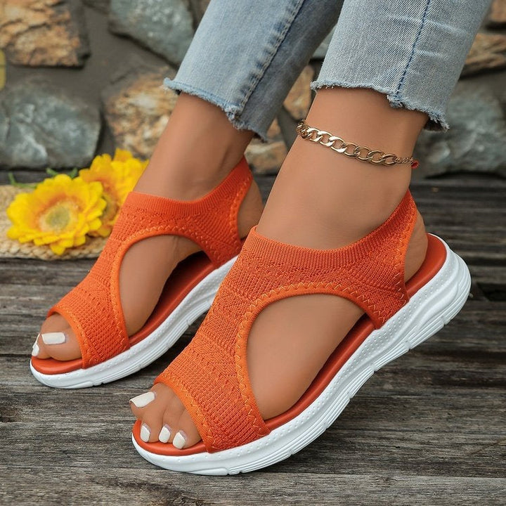 Damen Komfortable und atmungsaktive Sommerschuhe mit elastischen Einsätzen Drune