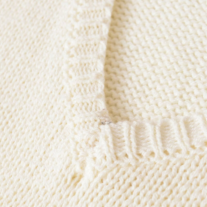 Damen Grobstrickpullover mit tiefem V-Ausschnitt und Oversize-Schnitt Drune