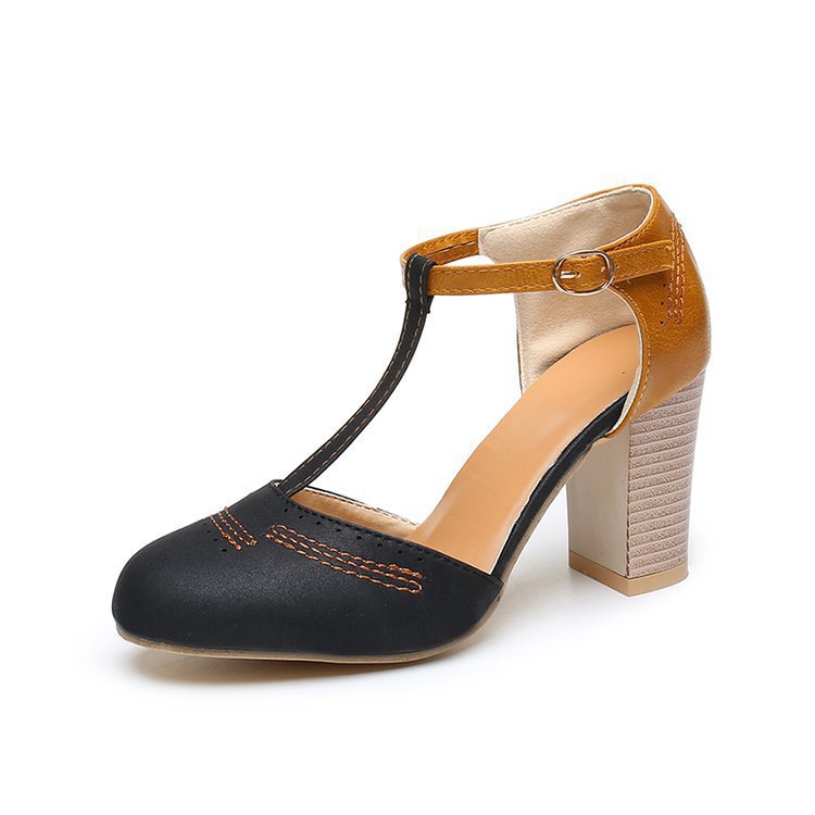 Damen Blockabsatz-Pumps mit elegantem Riemen und modischem Design Drune