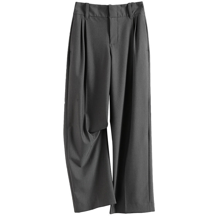 Damen Elegante, hoch taillierte und fließende Stoffhose Drune