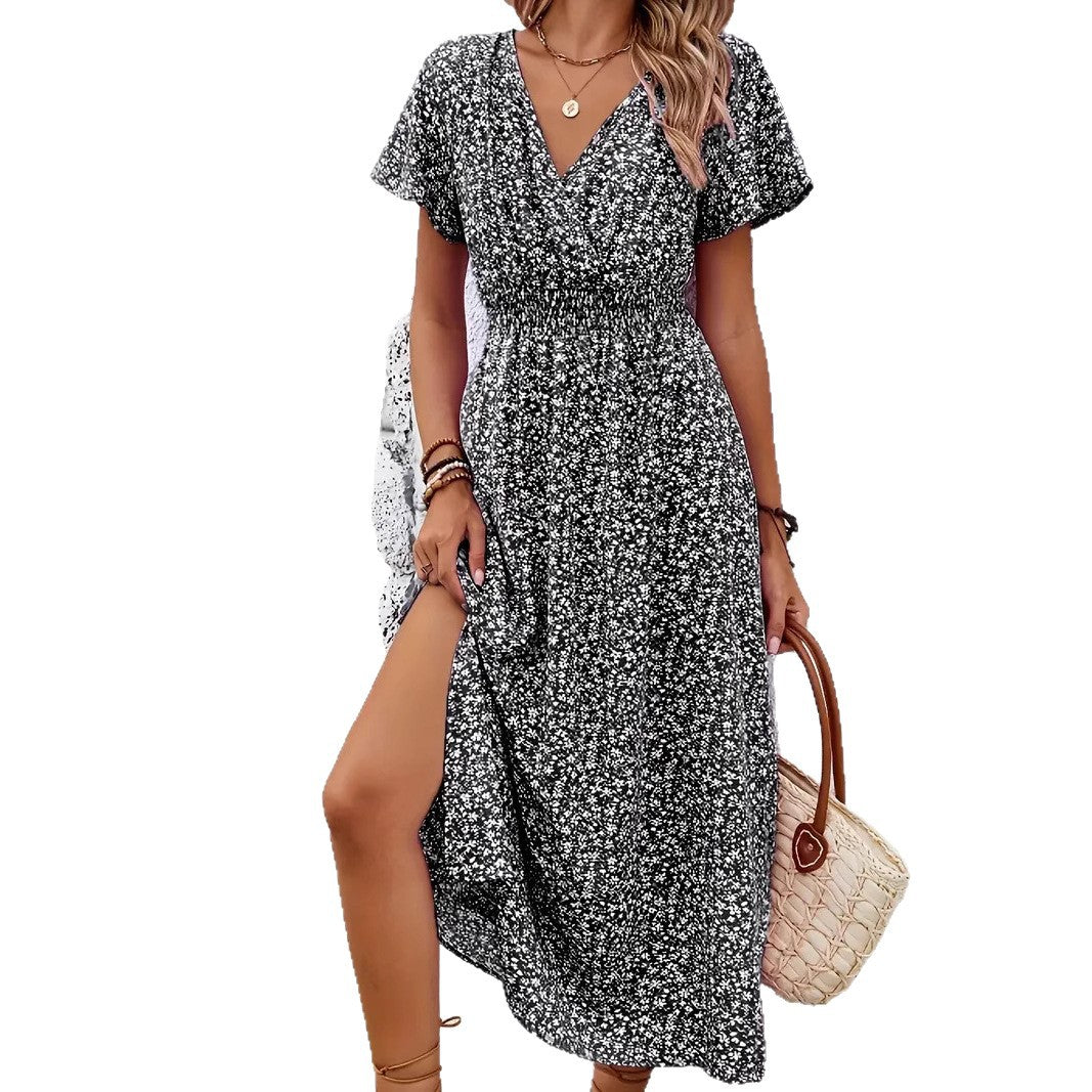 Damen Maxi-Kleid mit floralen Mustern Drune