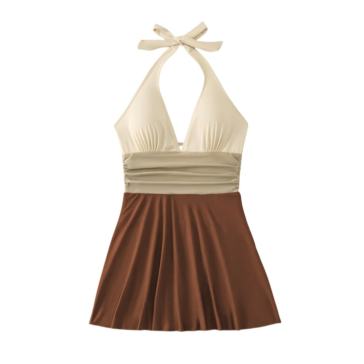 Damen Badeanzug mit schickem Wickel-Design und schmeichelndem Rock Drune