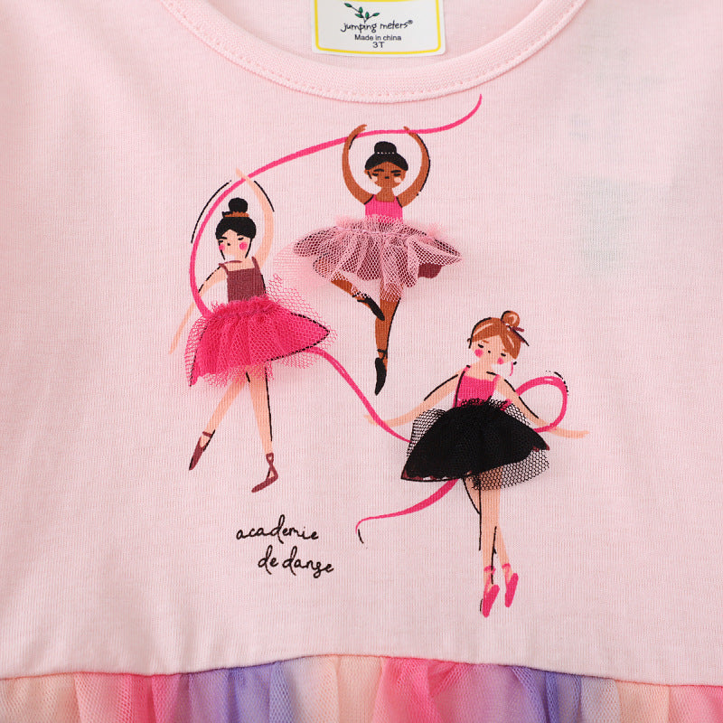 Mädchen Tüllkleid mit Ballerina-Motiv Drune
