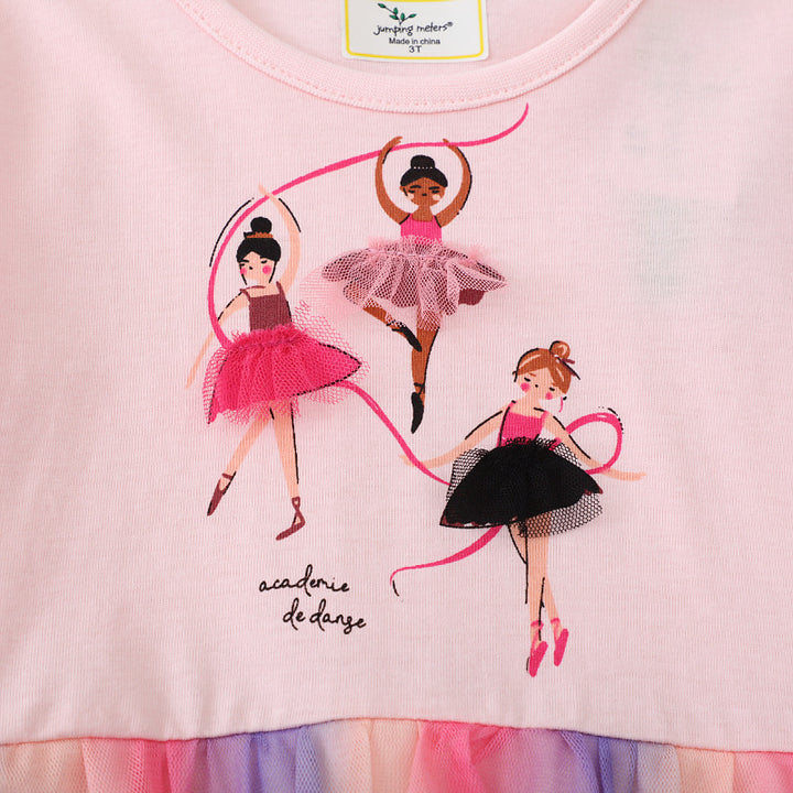 Mädchen Tüllkleid mit Ballerina-Motiv Drune