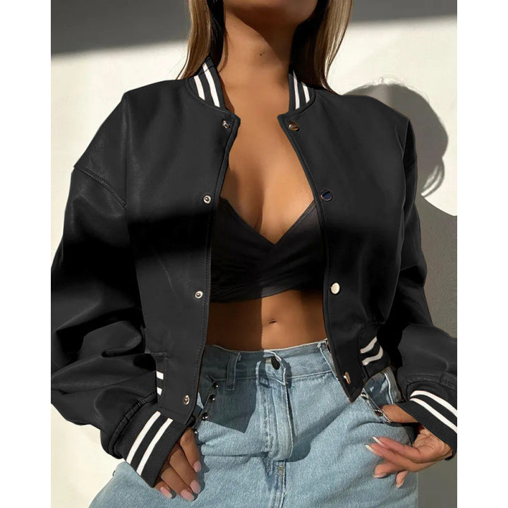 Damen Sportliche cropped Bomberjacke im Vintage-Stil Drune