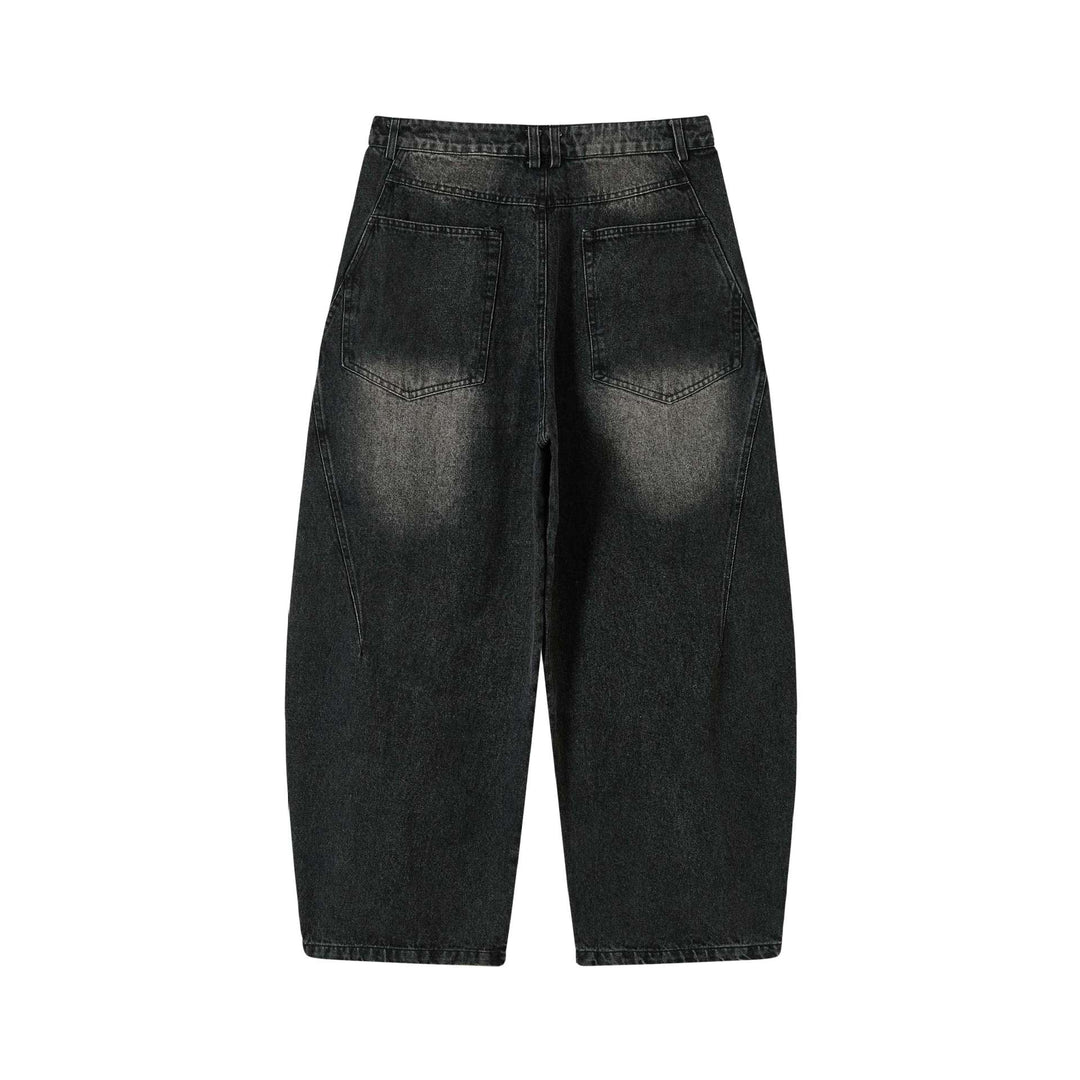 Damen Hochtaillierte Loose‑Fit Utility‑Denim‑Culotte mit abgesteppten Tascheneinsätzen Drune